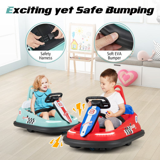 6V kids Ride-on Bumper Car with 360¡ã Spinning and Dual Motors-Green