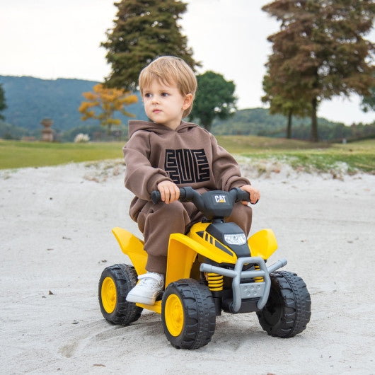 6V Kids Ride on ATV CAT-Licensed with Horn Sound for 18-36 Months Old-Yellow