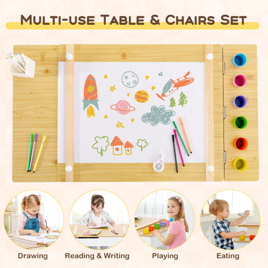 Children Art Activity Table and Drawing Table-Natural