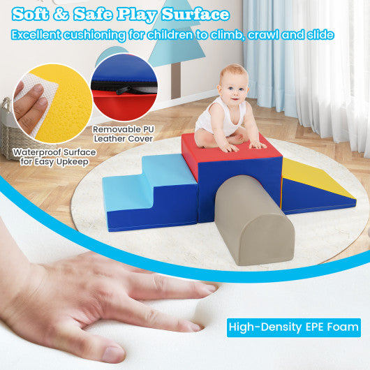 Climb and Crawl Foam Block Play Set for Infant Baby-Yellow