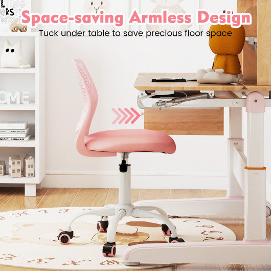 Ergonomic Children Study Chair with Adjustable Height-Light Pink