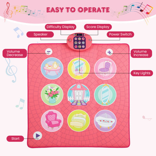 Fun Dance Mat for Kids Dance Pad Game Toy