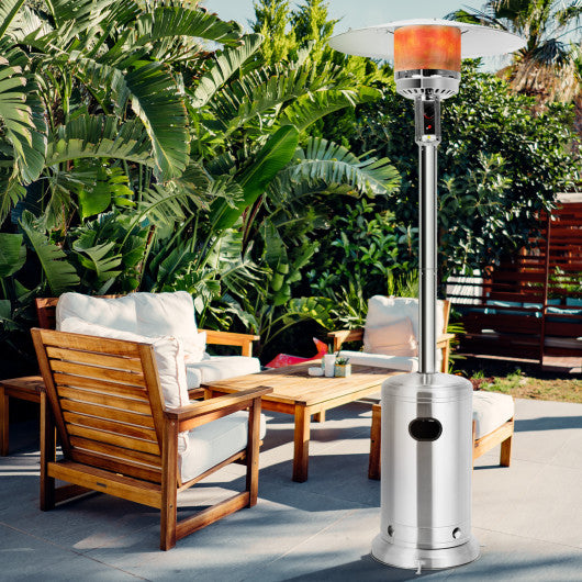 Garden Propane Standing LP Gas Steel Accessories Heater-Silver