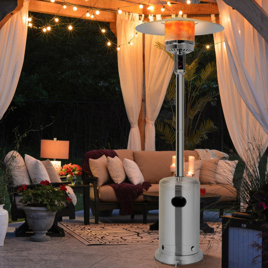 Garden Propane Standing LP Gas Steel Accessories Heater-Silver