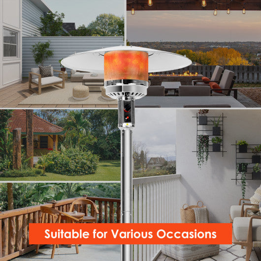 Garden Propane Standing LP Gas Steel Accessories Heater-Silver