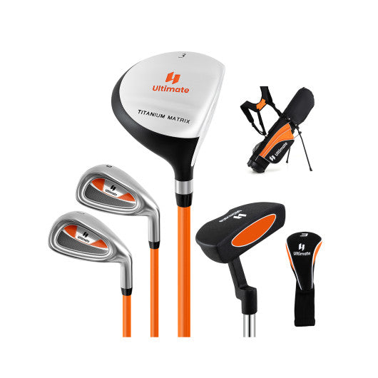 Junior Complete Golf Club Set For Age 8 to 10-Yellow
