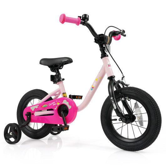 Kids Bike for 3-7 Years Old Boys and Girls 12/14/16-Inch Children Bicycle-Pink 12 Inch