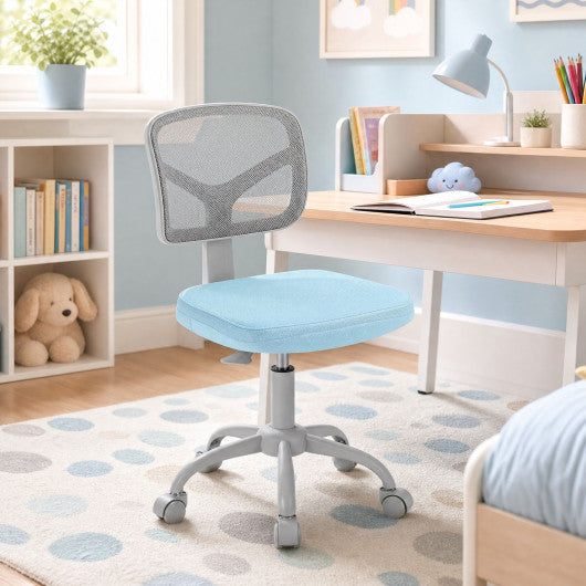 Kids Desk Chair with Adjustable Height-Light Blue