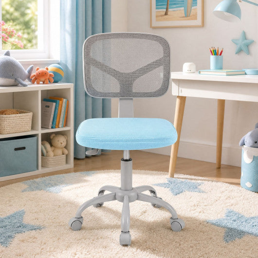 Kids Desk Chair with Adjustable Height-Light Blue