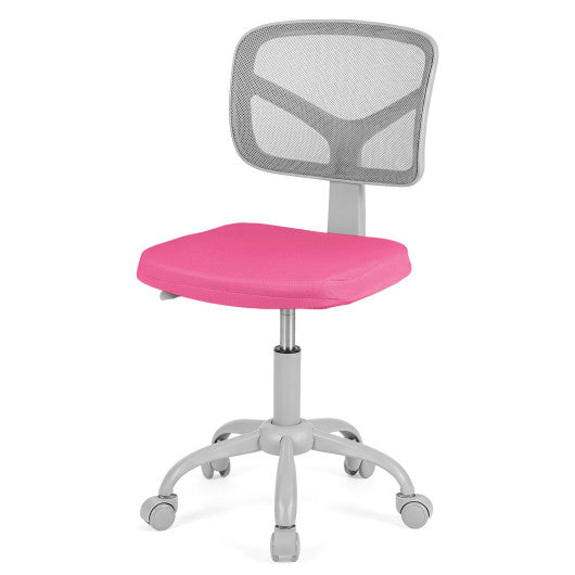 Kids Desk Chair with Adjustable Height-Rose Red