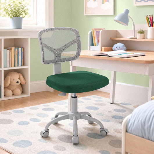Kids Desk Chair with Adjustable Height-Dark Green