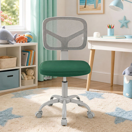 Kids Desk Chair with Adjustable Height-Dark Green