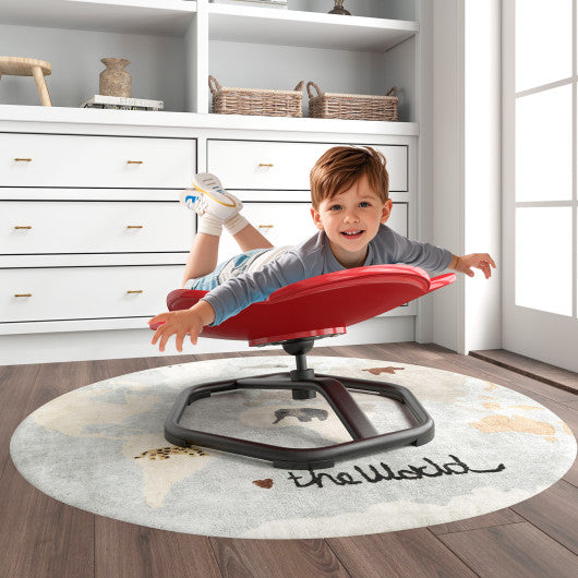 Kids Sensory Swivel Chair Elephant 360¡ã Spinning Chair with Non-Slip Metal Base-Red