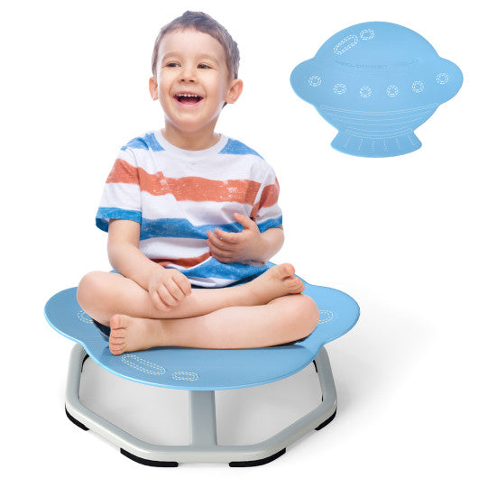Kids Sensory Swivel Chair Elephant 360¡« Spinning Chair with Non-Slip Metal Base-Light Blue