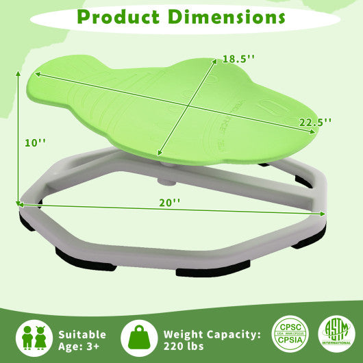 Kids Sensory Swivel Chair Elephant 360¡« Spinning Chair with Non-Slip Metal Base-Green