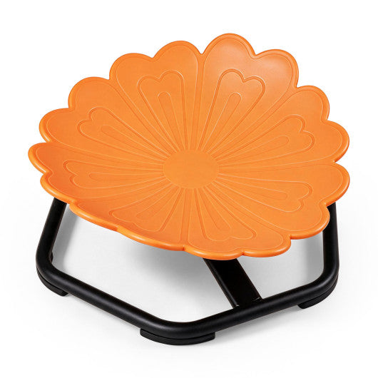 Kids Sensory Swivel Chair with Sunflower Shape 360¡« Spinning Chair for Toddlers-Orange