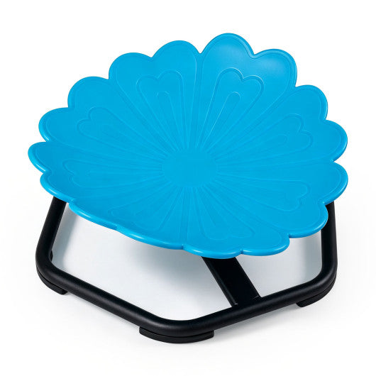 Kids Sensory Swivel Chair with Sunflower Shape 360¡« Spinning Chair for Toddlers-Blue