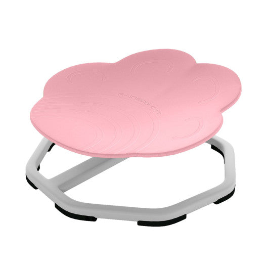 Kids Sensory Swivel Chair Cat Claw 360¡ã Spinning Chair with Non-Slip Metal Base-Pink