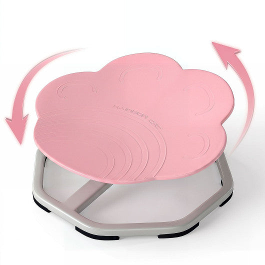 Kids Sensory Swivel Chair Cat Claw 360¡ã Spinning Chair with Non-Slip Metal Base-Pink