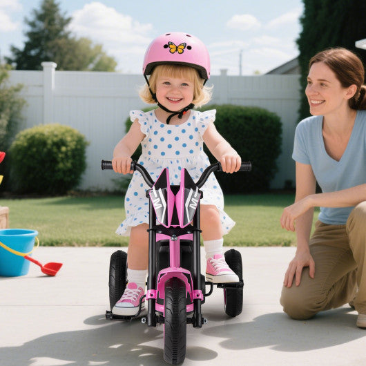 Kids Tricycle 3-Wheel Toddler Bike with Foot Pedals Forward Backward-Pink