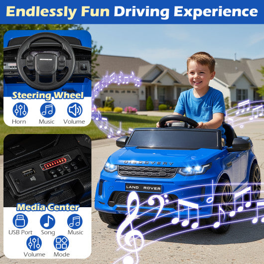 Licensed Land Rover Kids Ride on Car 12V Battery Powered Kids Electric Car-Navy