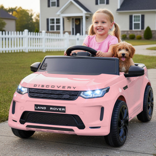 Licensed Land Rover Kids Ride on Car 12V Battery Powered Kids Electric Car-Pink