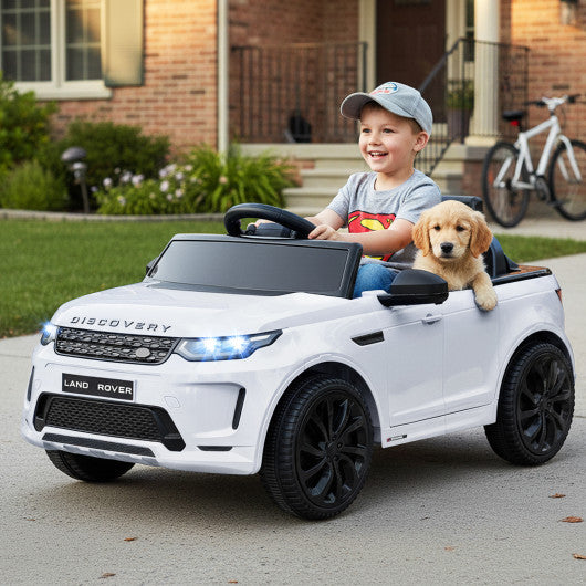 Licensed Land Rover Kids Ride on Car 12V Battery Powered Kids Electric Car-White