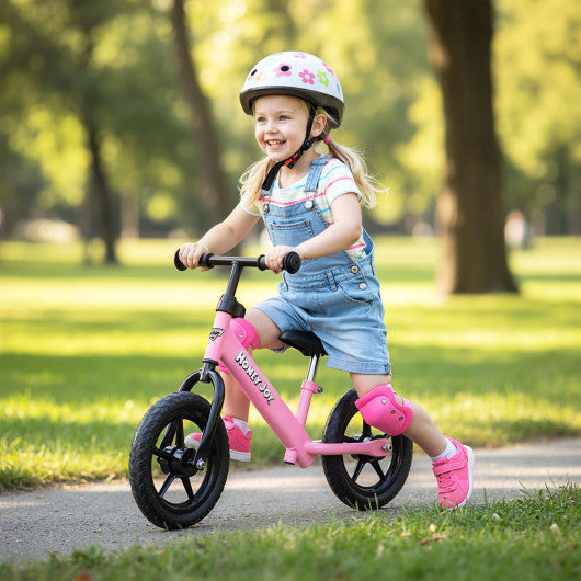 Lightweight Toddler Balance Bike No Pedal Training Bicycle-Pink