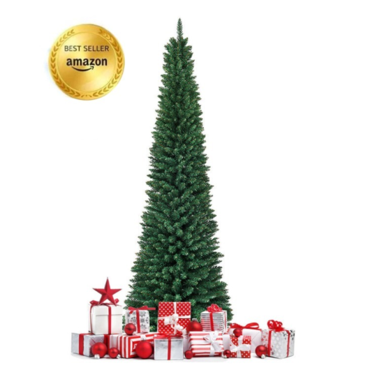 PVC Artificial Slim Pencil Christmas Tree-7 Feet