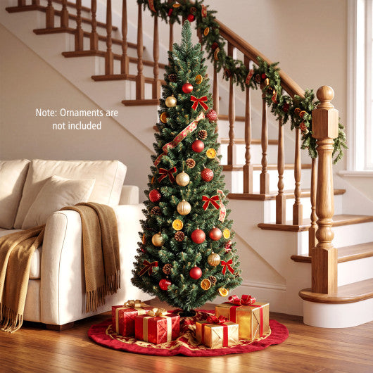 PVC Artificial Slim Pencil Christmas Tree-5 Feet