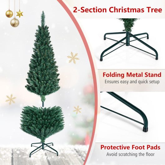 PVC Artificial Slim Pencil Christmas Tree-6 Feet