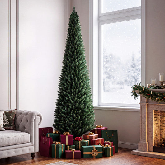 PVC Artificial Slim Pencil Christmas Tree-9 Feet