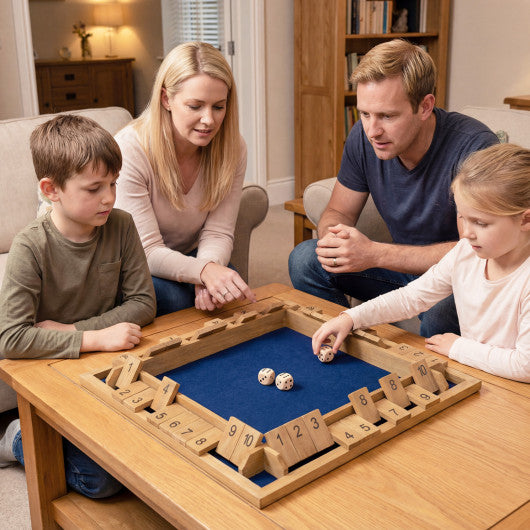 24 Inch Extra-Large Shut The Box Game for 2-4 Players