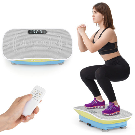 Vibration Plate Exercise Machine for Lymphatic Drainage and Weight Loss with 10 Speed Intensities-Green