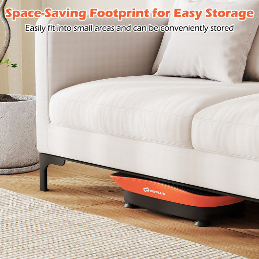 Vibration Plate Exercise Machine for Lymphatic Drainage and Weight Loss with 10 Speed Intensities-Orange