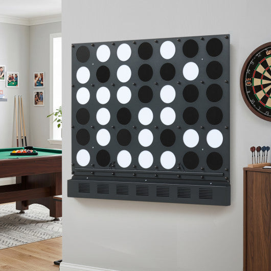Wall-mounted Jumbo 4-in-a-Row Game with Acrylic Discs-Black