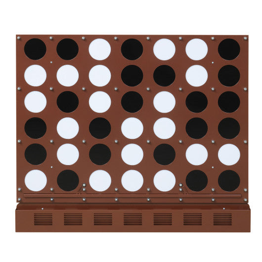 Wall-mounted Jumbo 4-in-a-Row Game with Acrylic Discs-Walnut