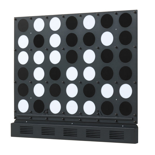 Wall-mounted Metal Connect-4 Game with Acrylic Discs-Black