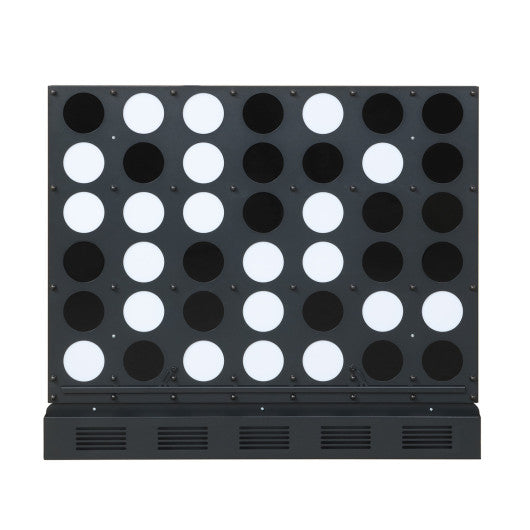 Wall-mounted Metal Connect-4 Game with Acrylic Discs-Black