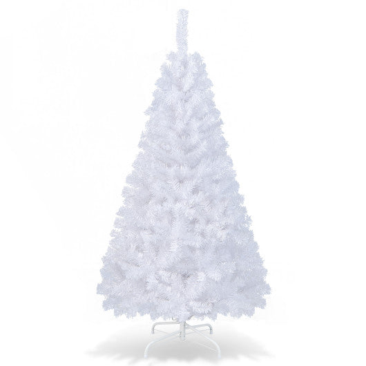 6 Feet White Artificial PVC Christmas Tree with Stand-6 ft