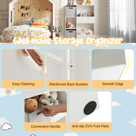 Kids Toy Storage Cabinet with Shelves-White