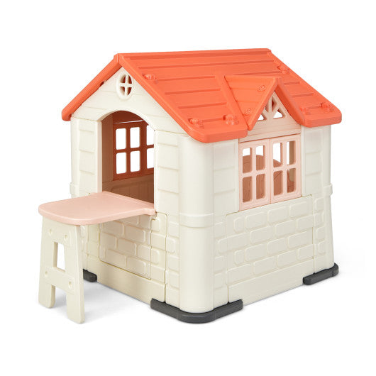 Kid¡¯s Playhouse Pretend Toy House For Boys and Girls 7 Pieces Toy Set-Pink