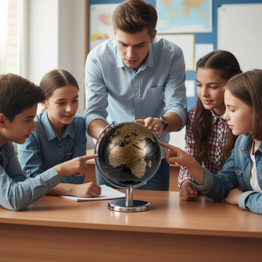 8 inches World Globe Modern Decorative Tabletop Earth Globe-Golden