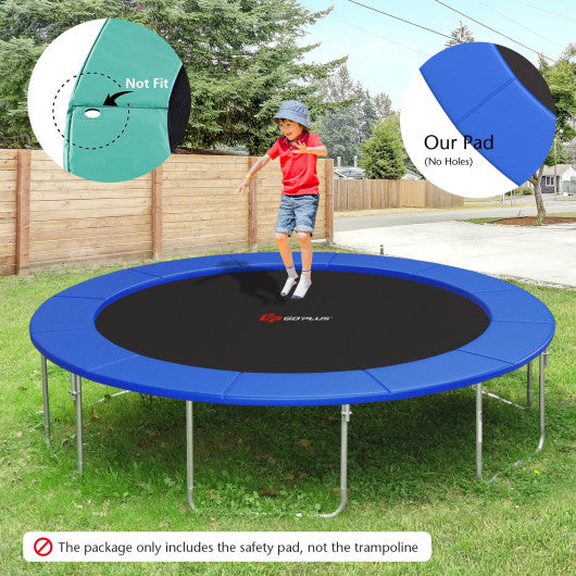 12 Feet Waterproof and Tear-Resistant Universal Trampoline Safety Pad Spring Cover-Blue