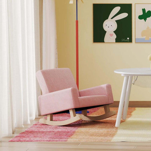 Children£ªs Room Furniture Bundle: Twin Pink Bed  Blue & Pink Rocking Chairs  Storage End Table
