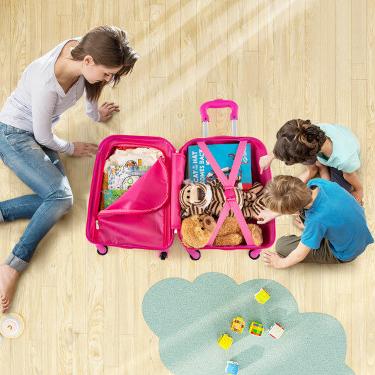 2 Pieces Kids Carry-on Luggage Set with 12 Inch Backpack-Navy