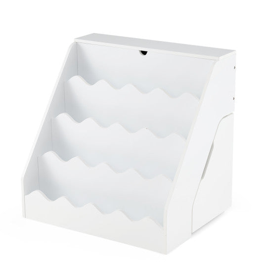 2-In-1 Kids Bookshelf & Toy Storage Organizer-White